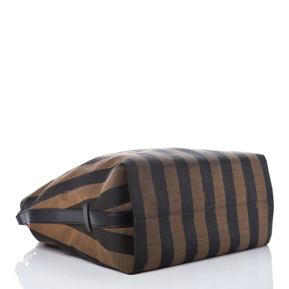 Fendi Pequin Cuoio Vegetale Large Hobo Tobacco Rosso Black 4 of 10