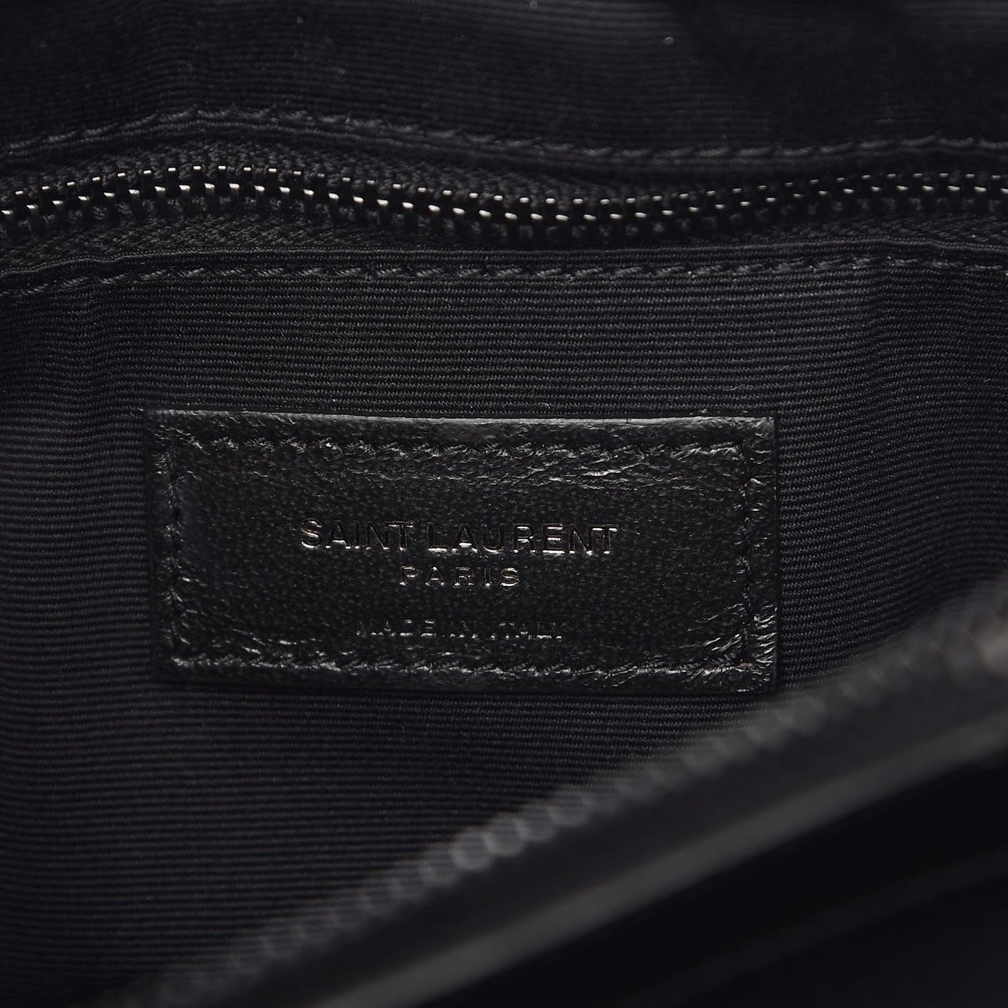 Calfskin Y Quilted Monogram Medium Loulou Chain Satchel Black