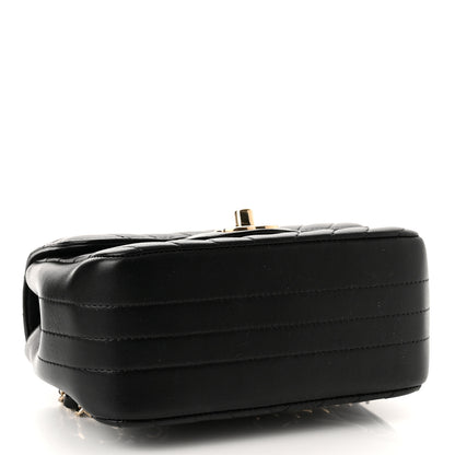 Chanel Lambskin Chevron Quilted Mini Square Flap Black 4 of 11