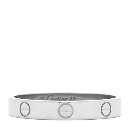 Cartier 18K White Gold 3.5mm LOVE Wedding Band Ring 62 10 1 of 5