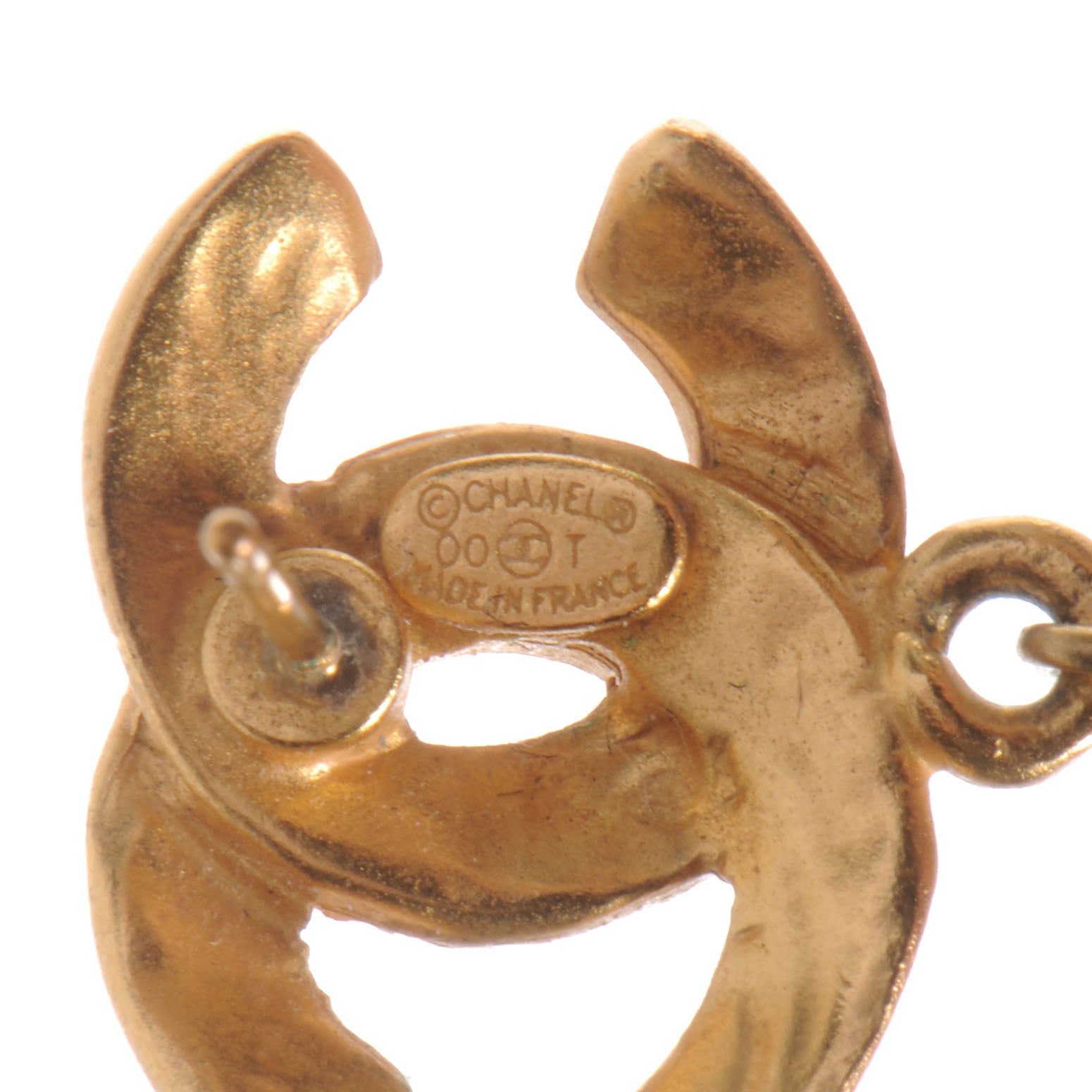 Chanel CC Drop Earrings Gold 4 of 4
