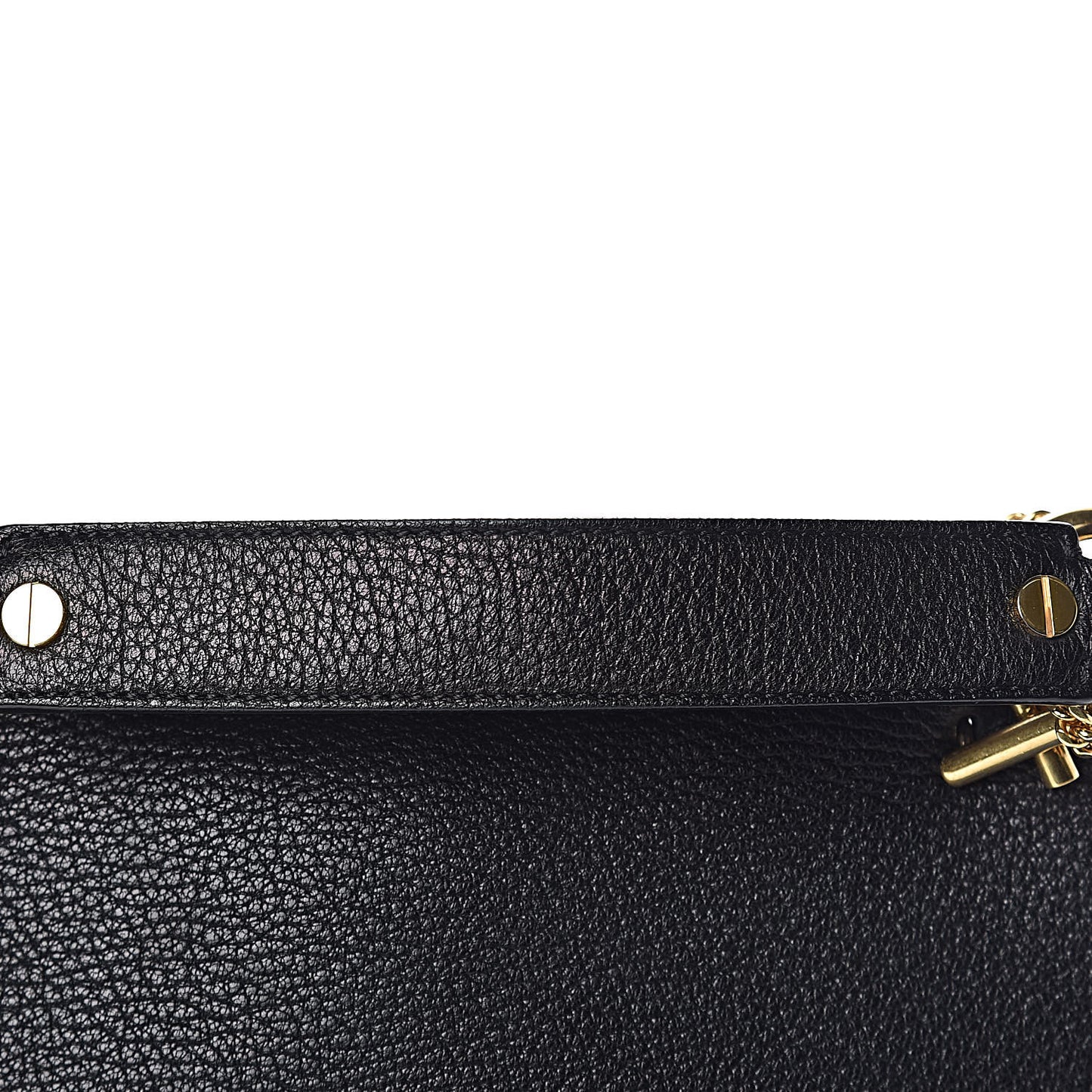 Grained Lambskin Large Drew Shoulder Bag Black