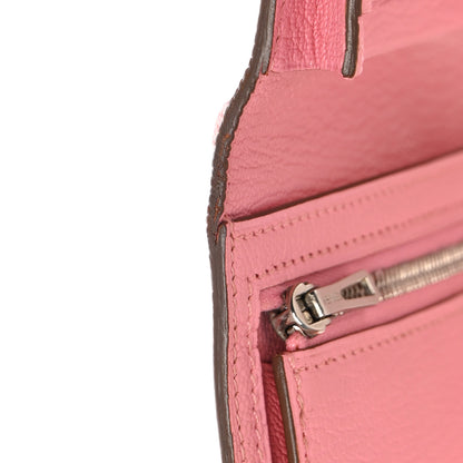 Hermes Chèvre Mysore Bearn Gusset Wallet 5P Pink 9 of 14