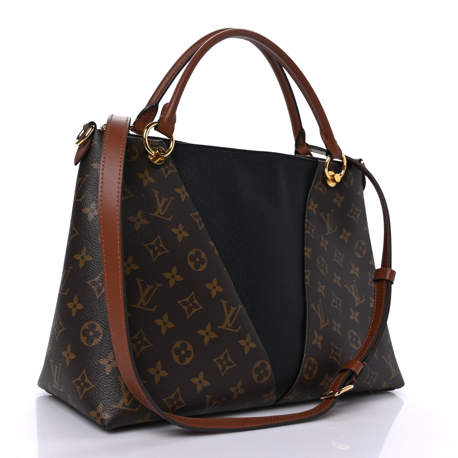Louis Vuitton Monogram V Tote MM Black 3 of 9