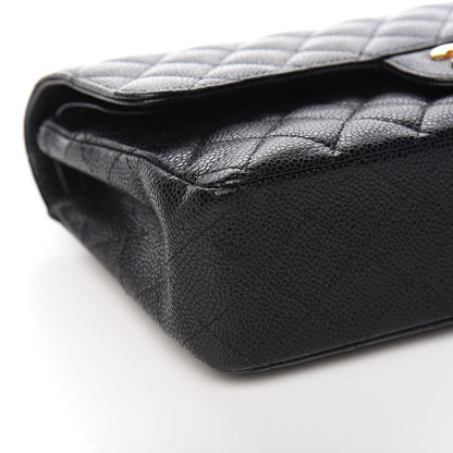 Chanel Caviar Quilted Medium Double Flap Black 8 of 10