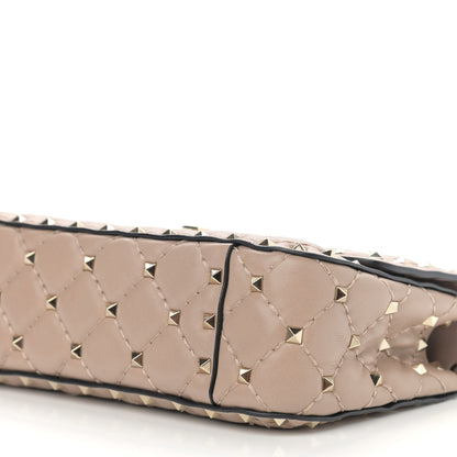 Valentino Garavani Nappa Small Rockstud Spike Shoulder Bag Poudre 10 of 10