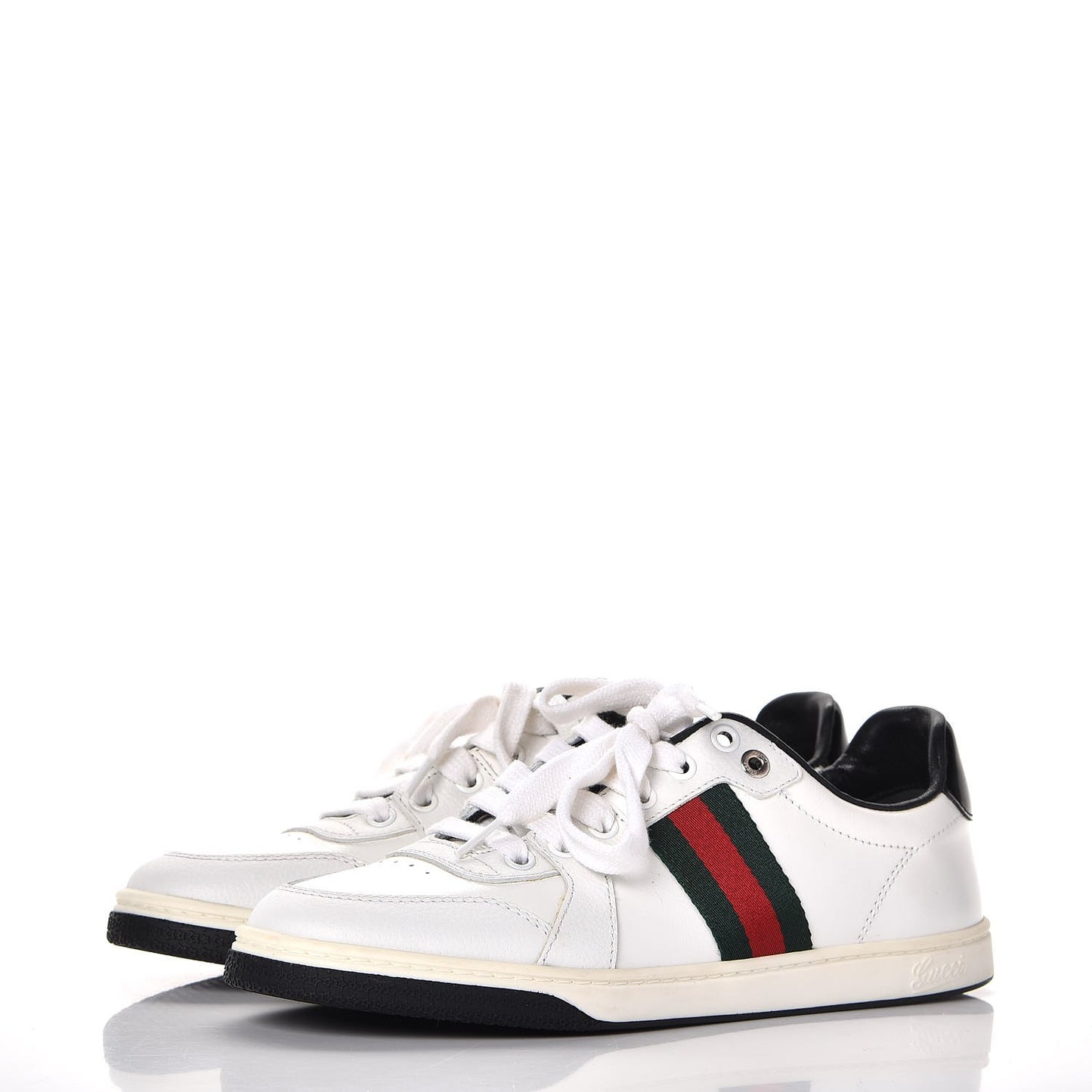 Calfskin Web Sneakers 37.5 White