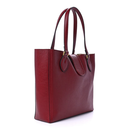 Gucci New Sakai Calfskin Lux Small Dahlia Tote New Cherry Red 4 of 14