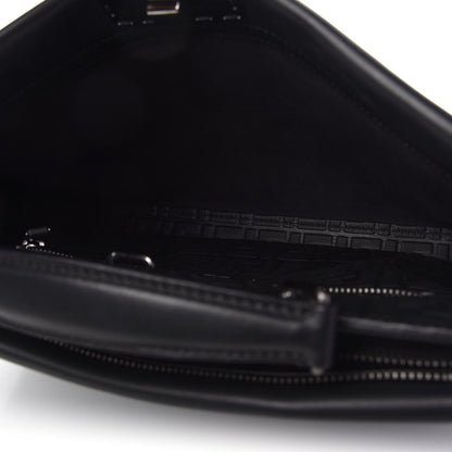 Fendi Vitello Grace FF 1974 Embossed Large Peekaboo Iconic Fit Satchel Black 5 of 8