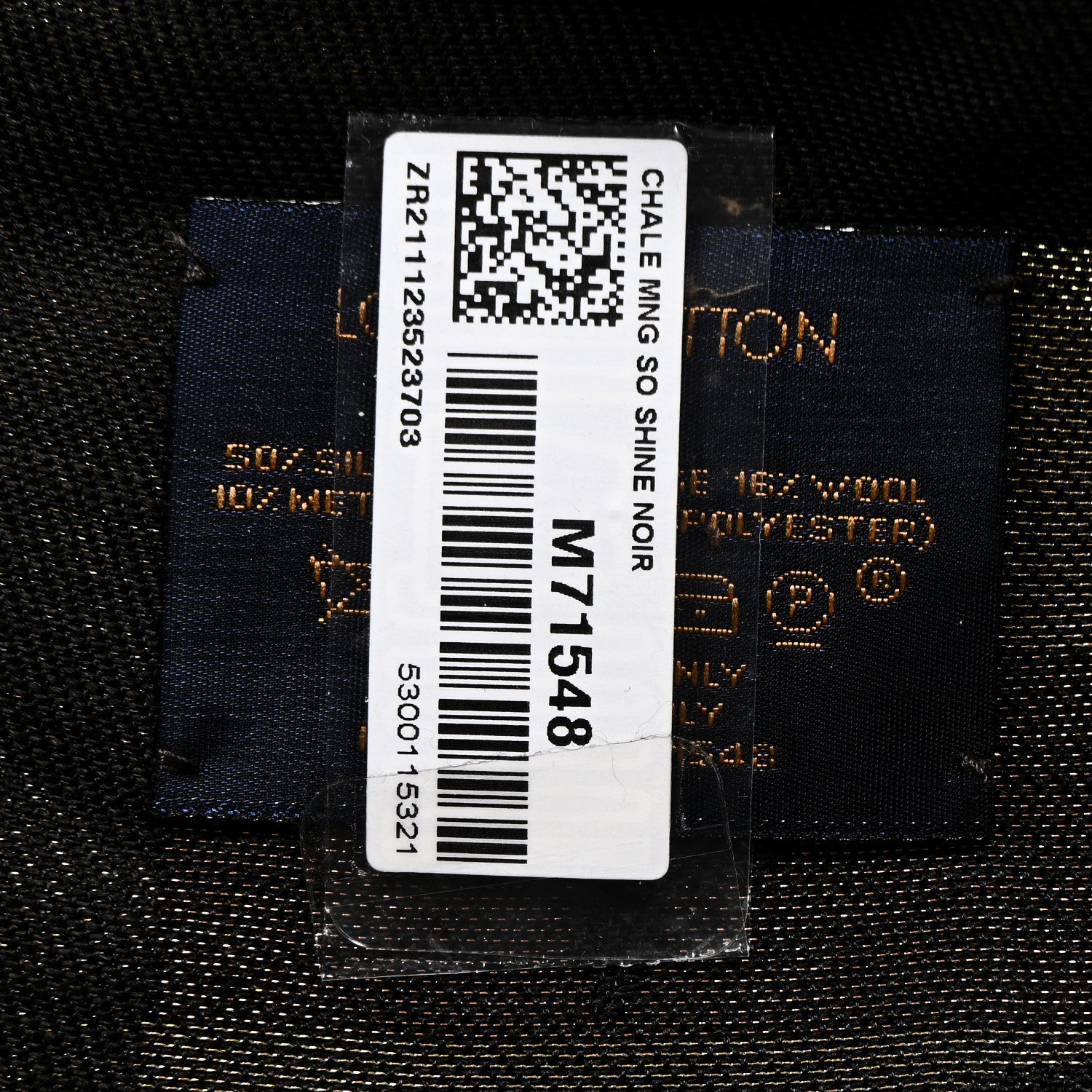Louis Vuitton Silk Lurex Wool So Shine Monogram Shawl Black 3 of 3