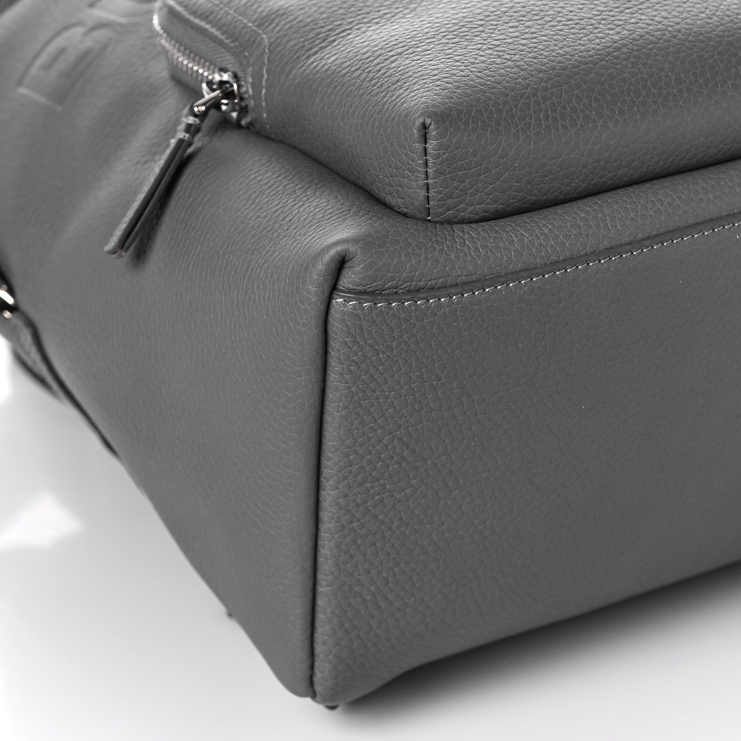 Burberry Pebbled Calfskin Abbeydale Simple Backpack Charcoal Gray 7 of 8