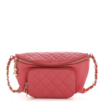 Chanel Caviar Quilted Business Affinity Waist Belt Bag Pink 1 of 14