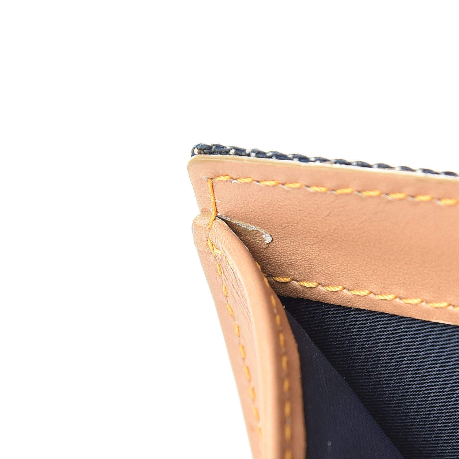 Christian Dior Denim Compact Saddle Wallet Blue 9 of 10