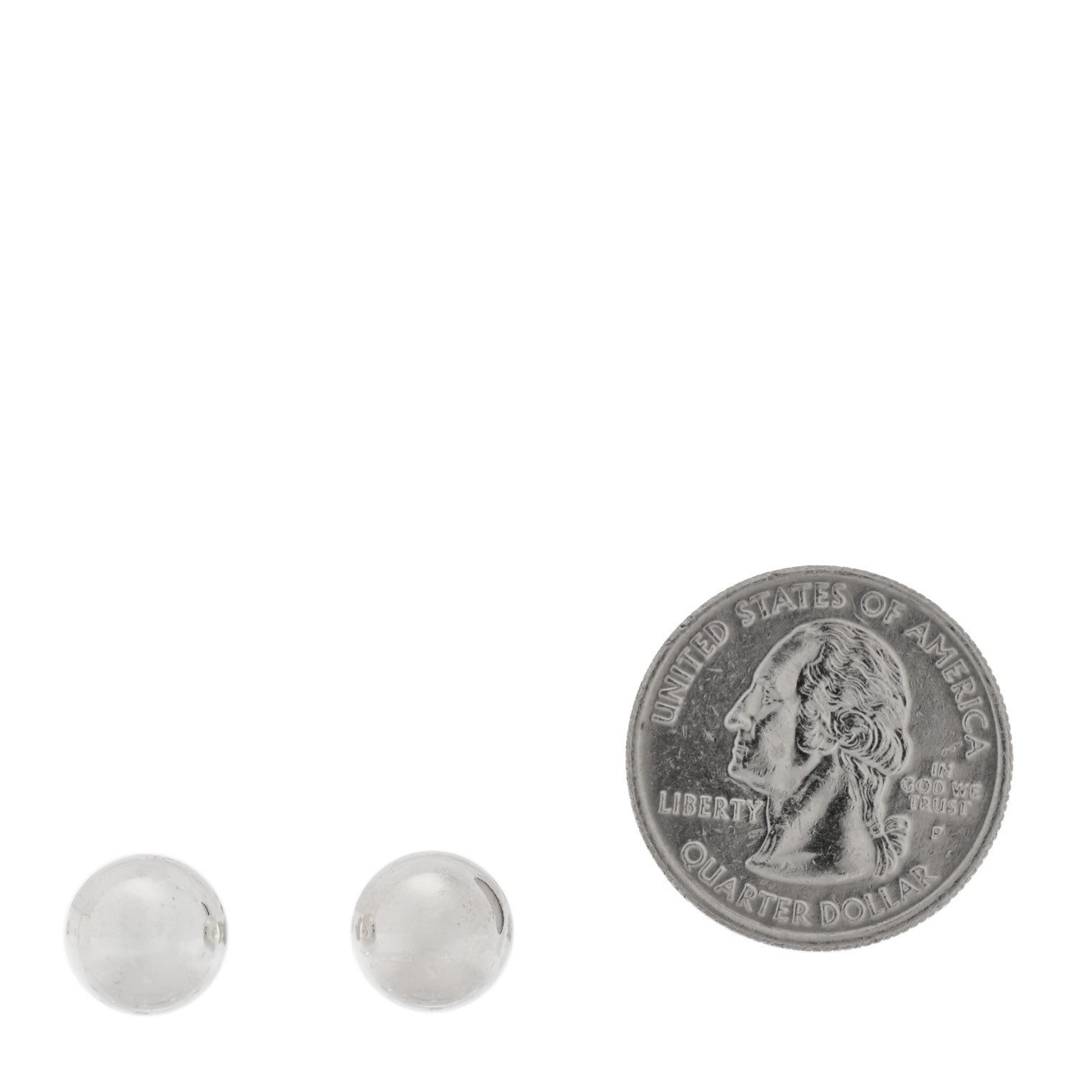 Tiffany Sterling Silver 10mm HardWear Ball Earrings 2 of 4