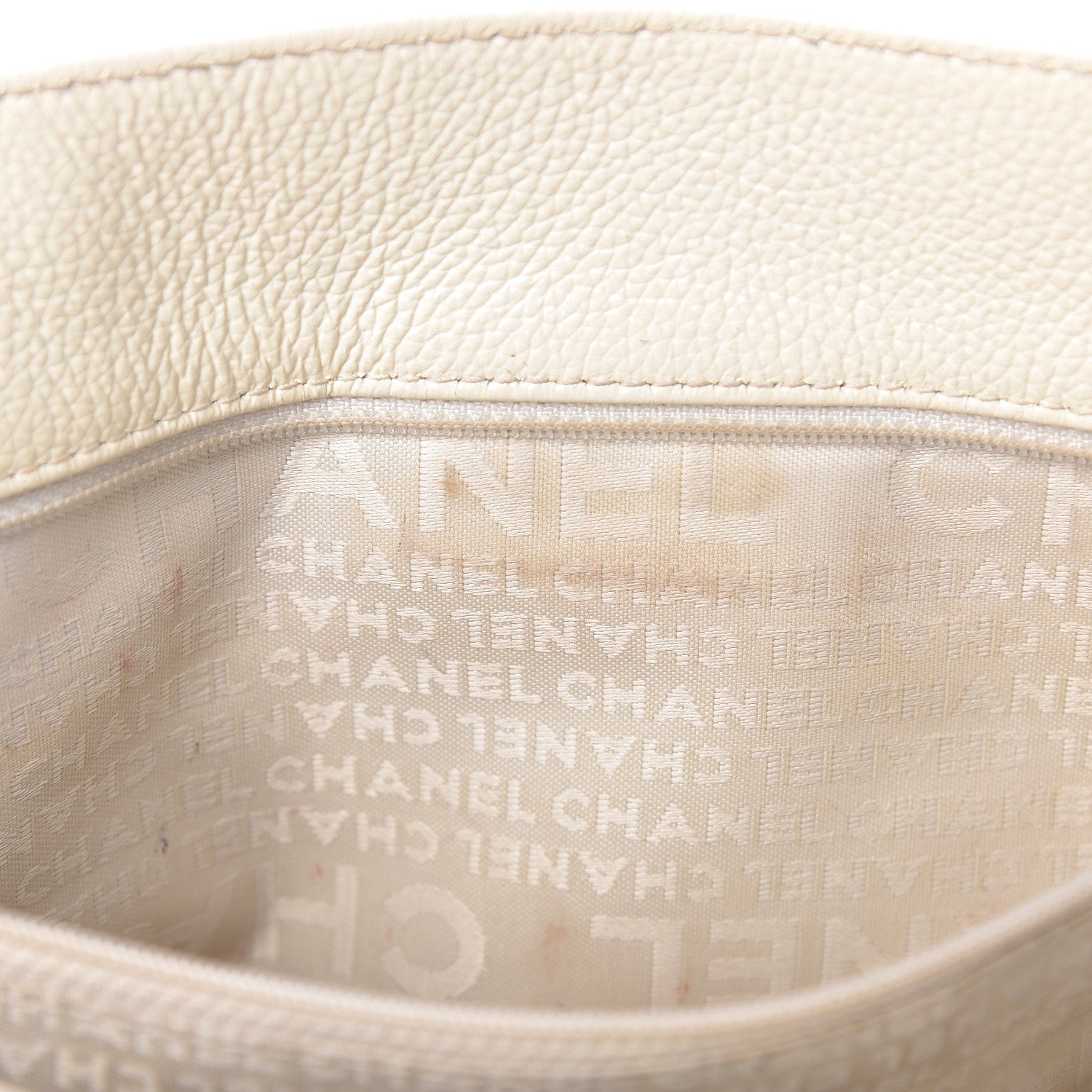 Chanel Calfskin Mademoiselle Lock Cerf Shopper Tote White 20 of 35