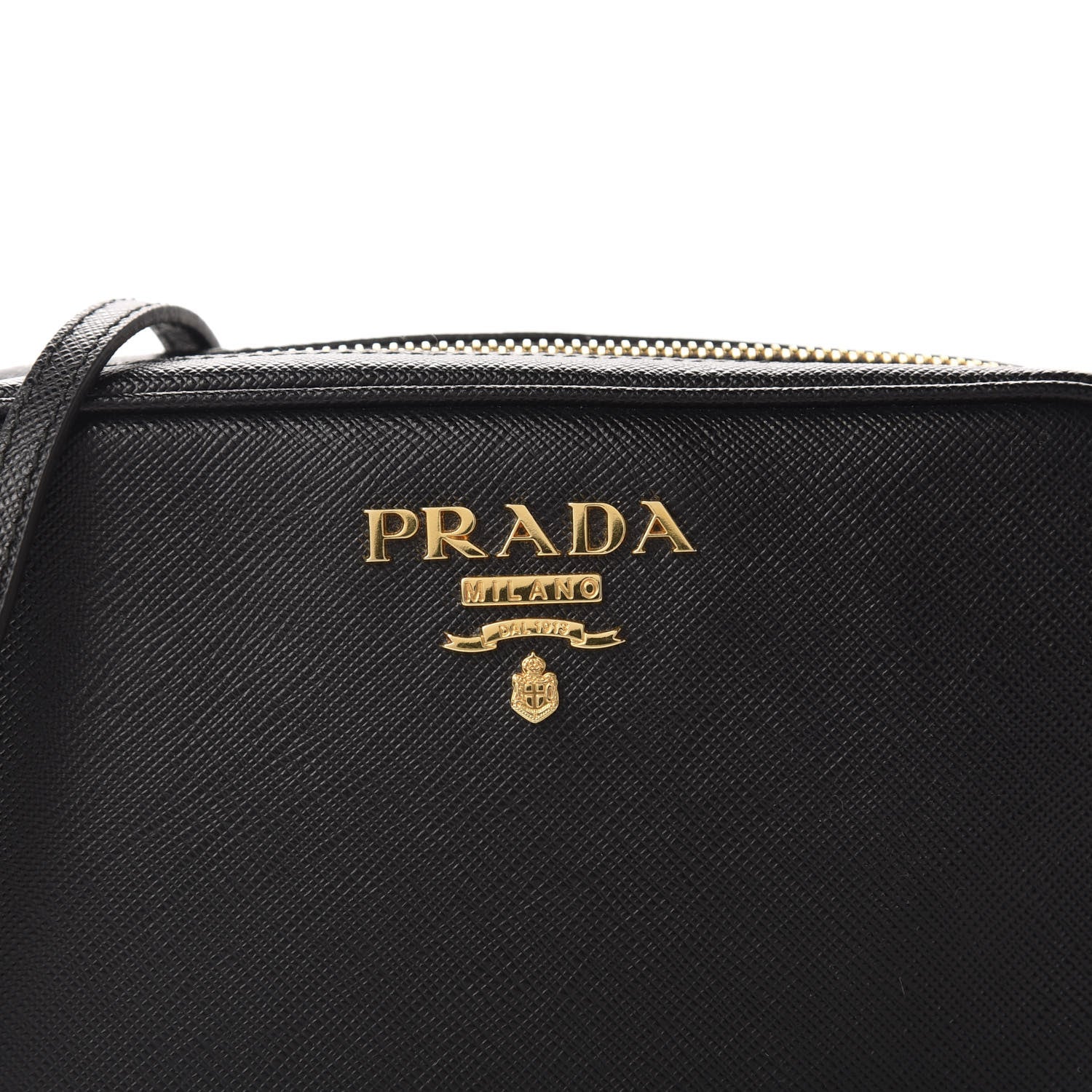 Prada Saffiano Lux Small Camera Crossbody Bag Black 10 of 10