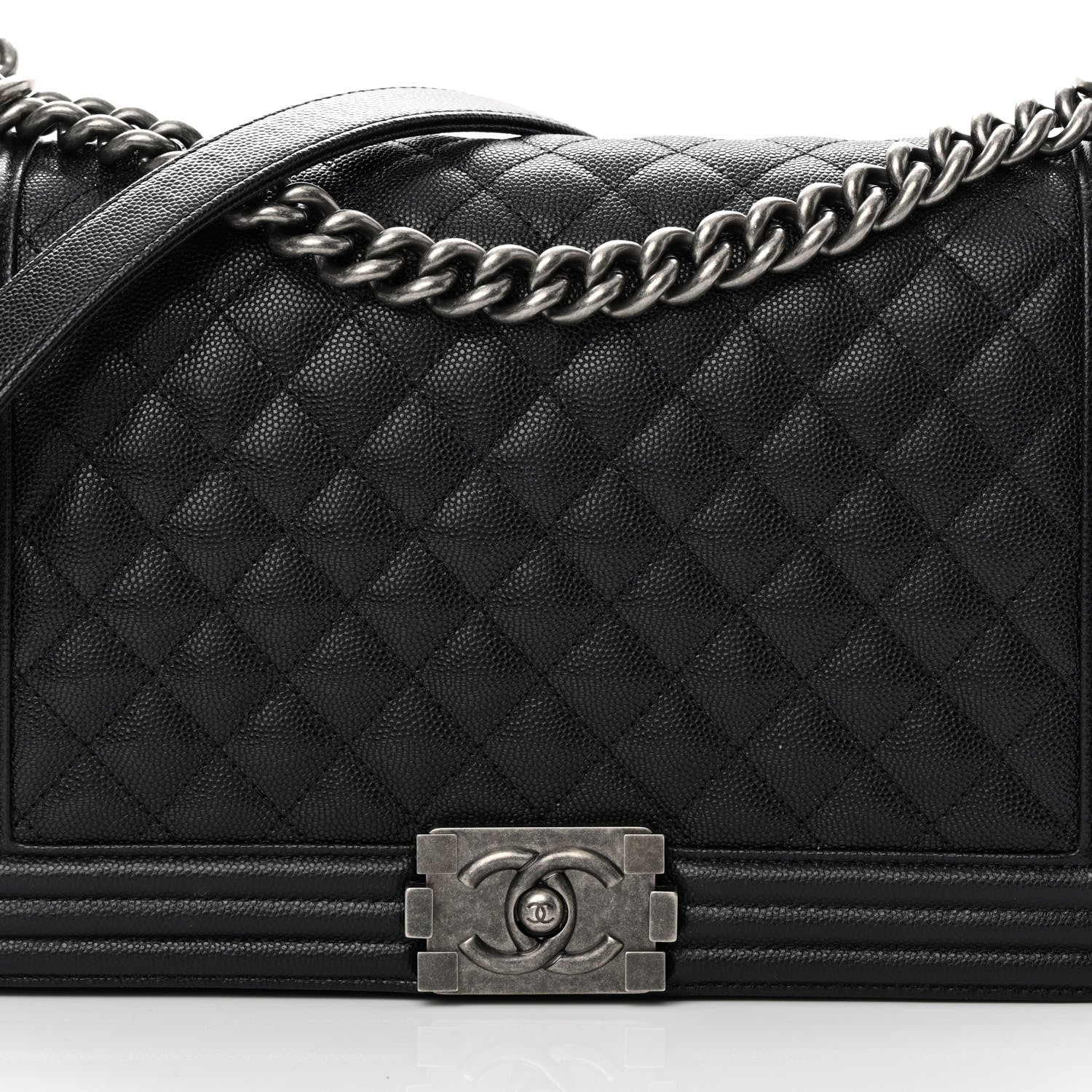 Chanel Caviar Quilted New Medium Boy Flap Black 8 of 11