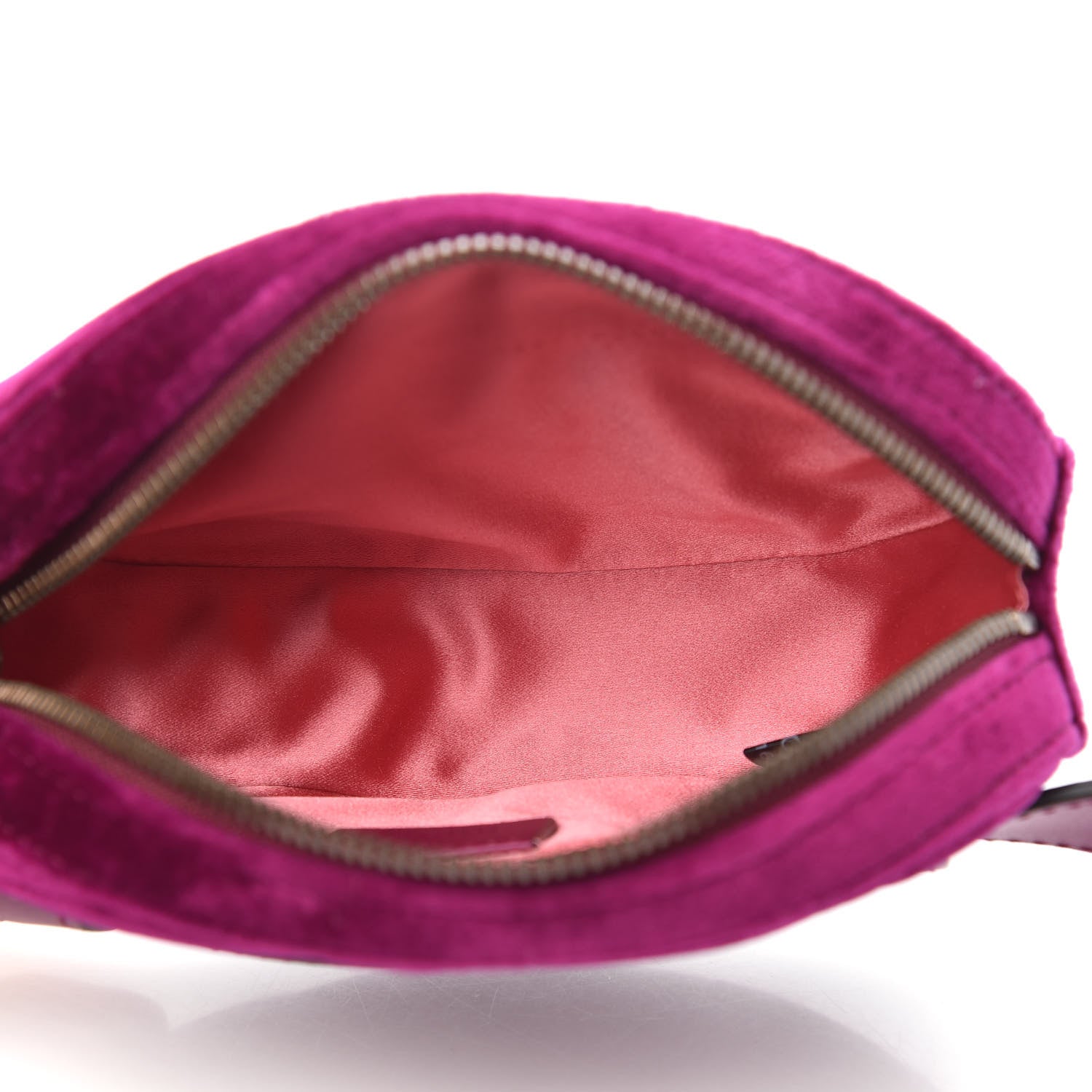 Gucci Velvet Matelasse GG Marmont Belt Bag 85 34 Fuchsia Violet Cyclamen 5 of 11