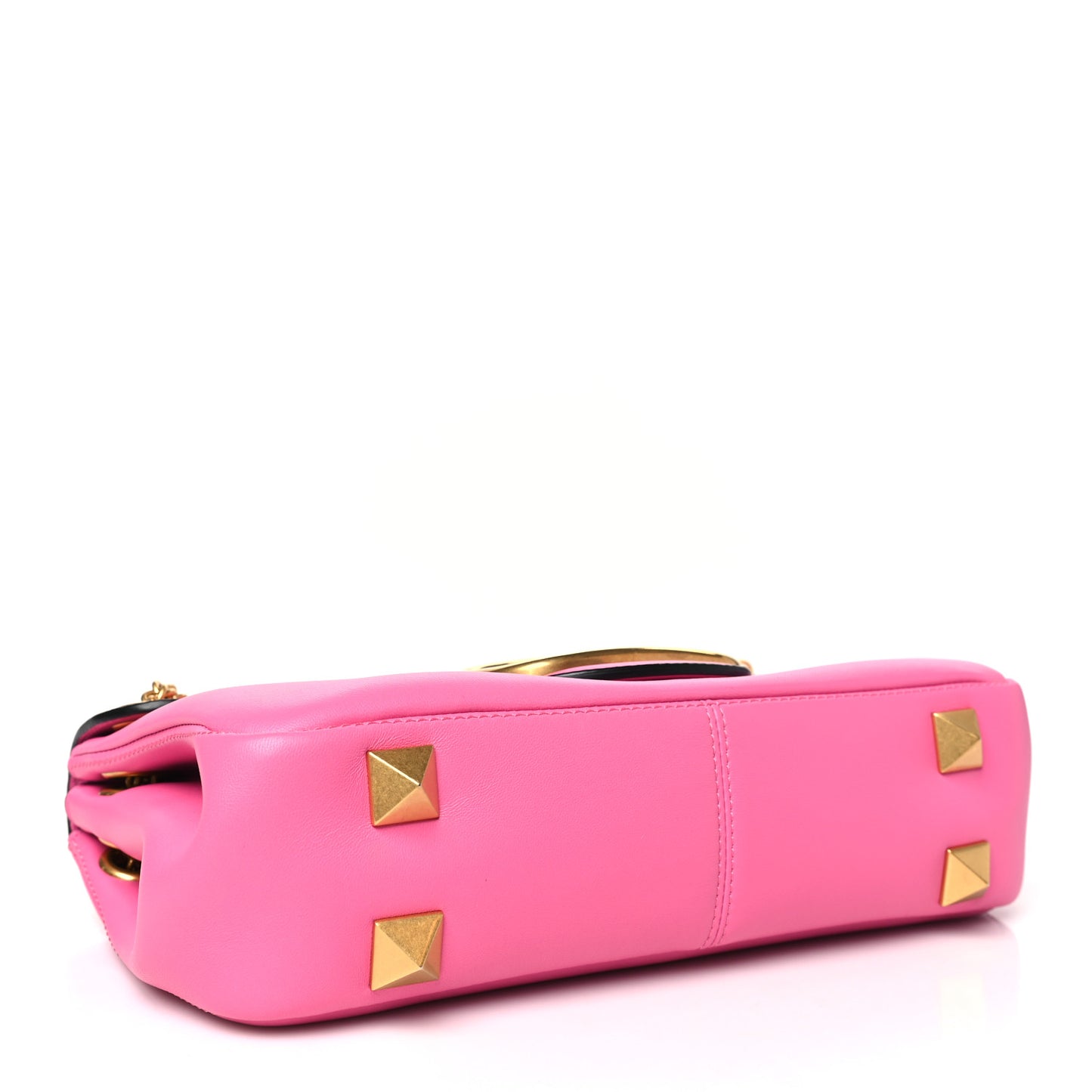 Nappa Stud Sign Shoulder Bag Feminine Pink