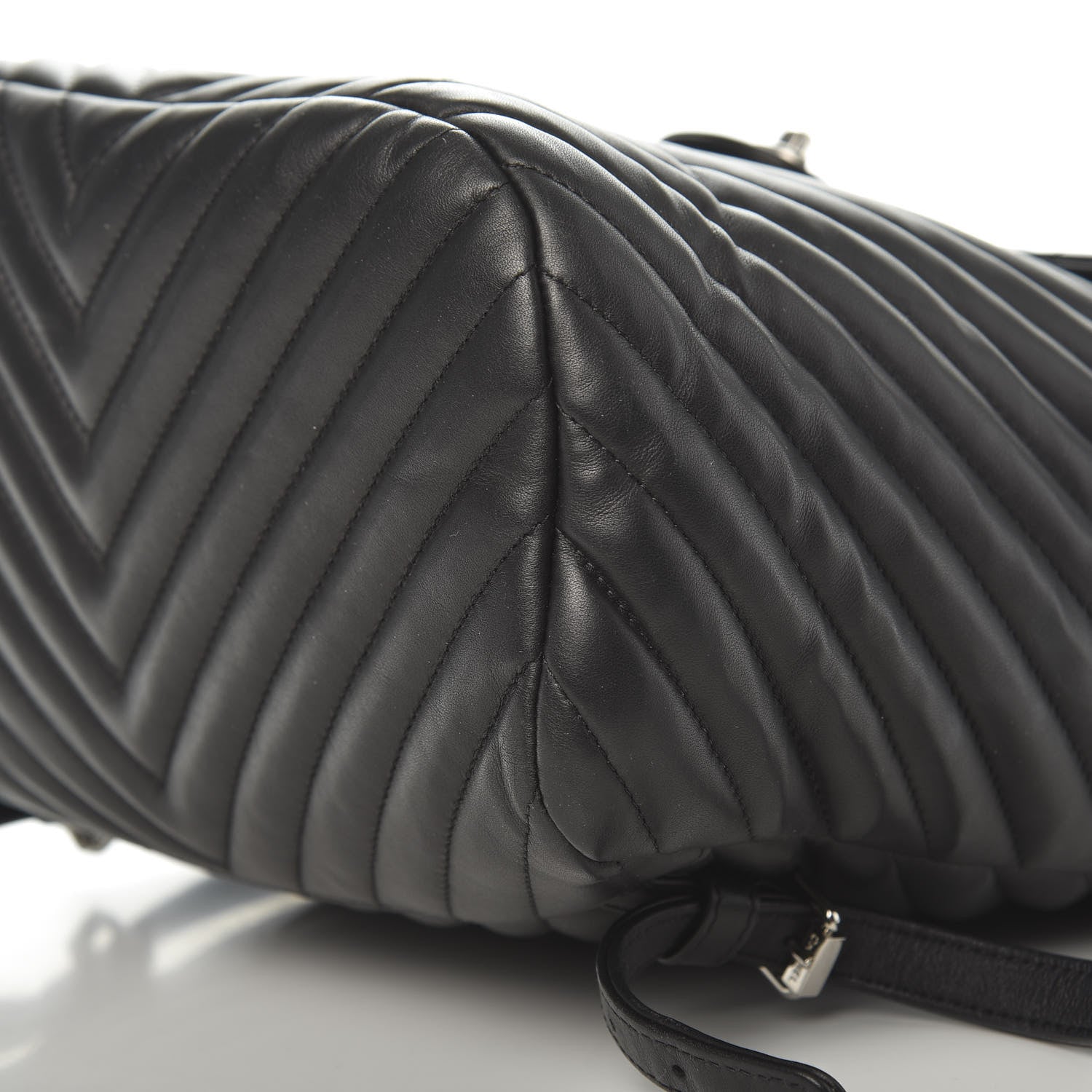 Chanel Calfskin Chevron Quilted Large Urban Spirit Backpack Black 9 of 10