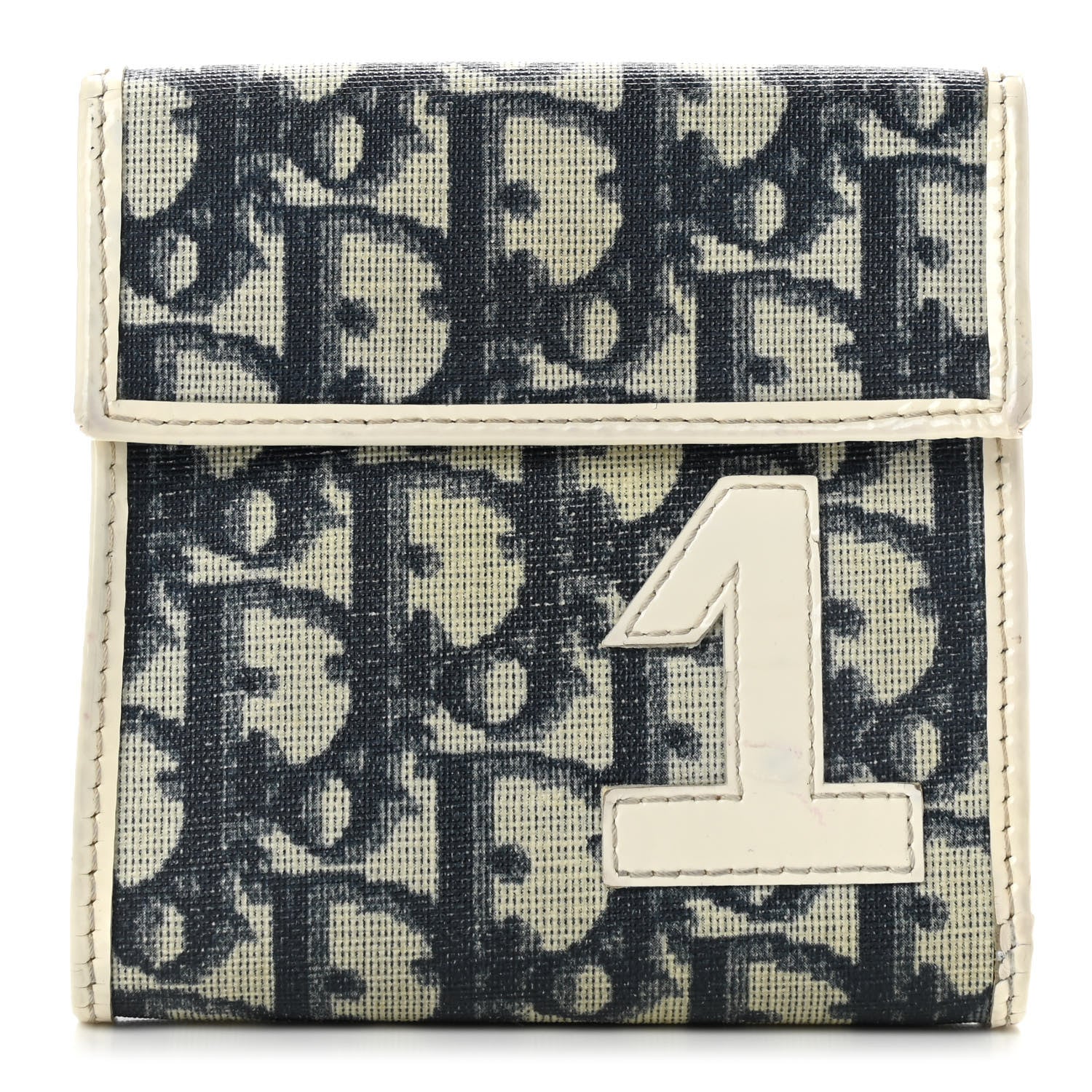 Christian Dior Monogram Compact Wallet White 1 of 7