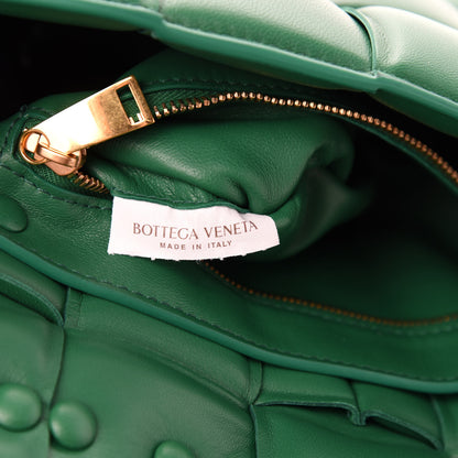 Bottega Veneta Lambskin Maxi Intreccio Padded Chain Cassette Crossbody Bag Racing Green 9 of 11