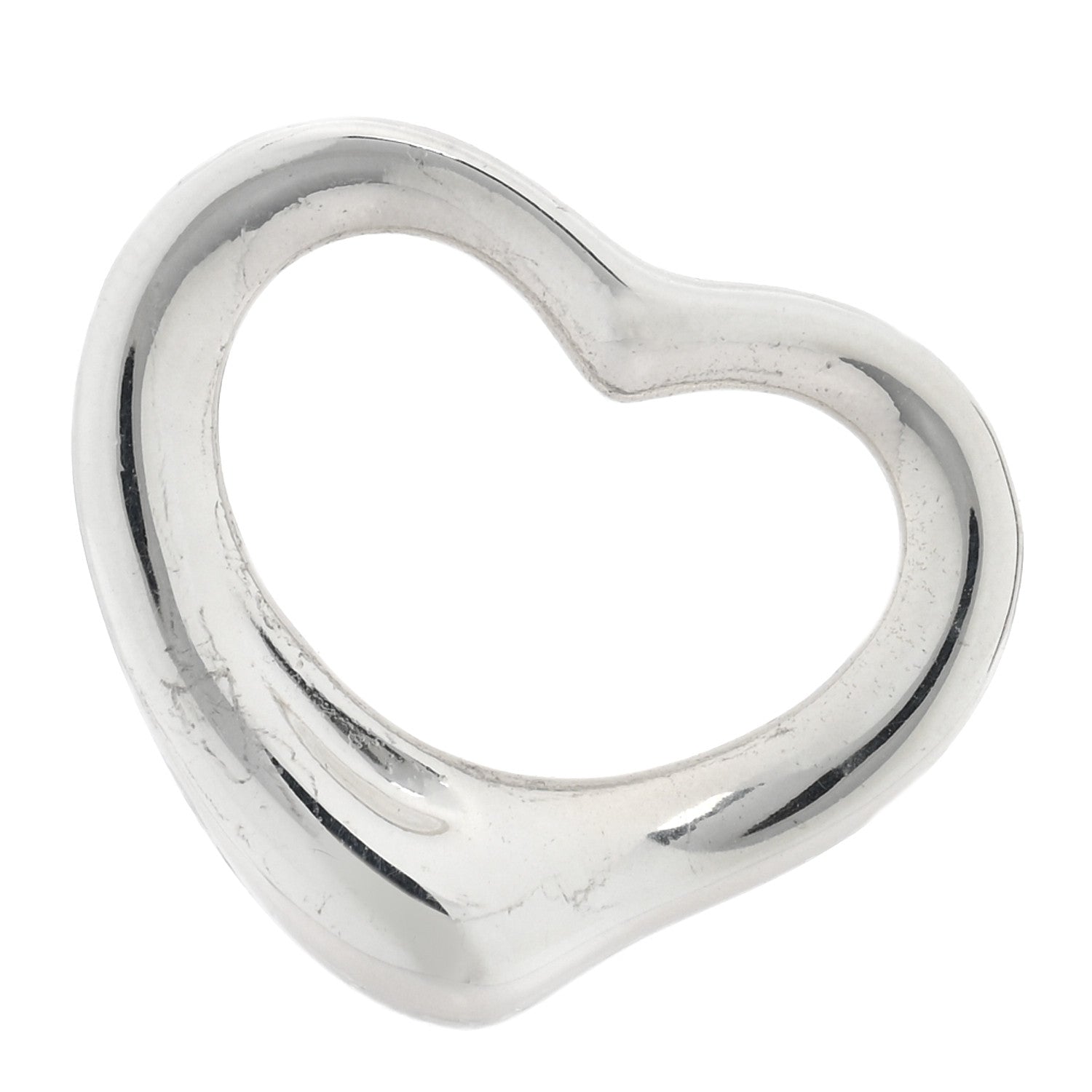 Tiffany Sterling Silver 22mm Elsa Peretti Open Heart Pendant 1 of 3