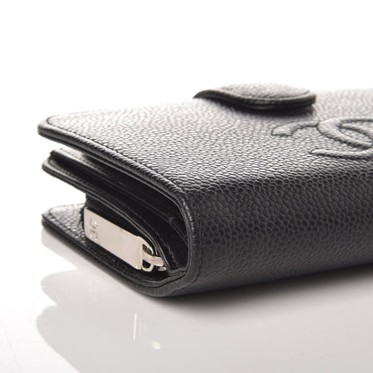 Chanel Caviar Timeless CC Zipped Pocket Wallet Black 9 of 12