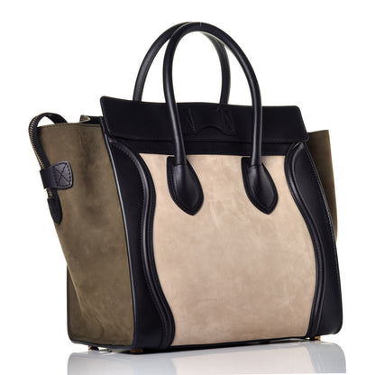 Celine Nubuck Smooth Calfskin Mini Tri-Color Luggag 3 of 8