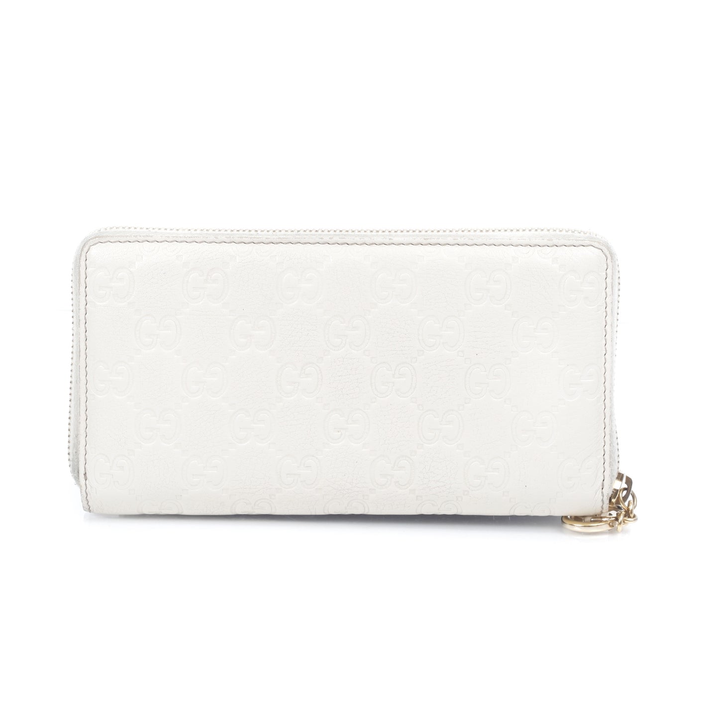 Guccissima GG Pierce Zip Around Wallet White