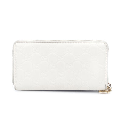Gucci Guccissima GG Pierce Zip Around Wallet White 1 of 8