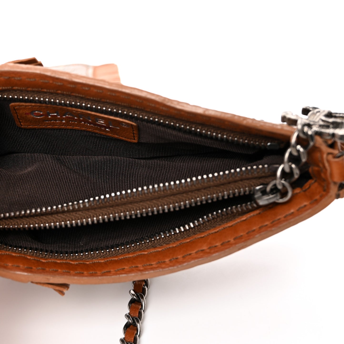 Calfskin Paris Dallas Holster Shoulder Bag Brown