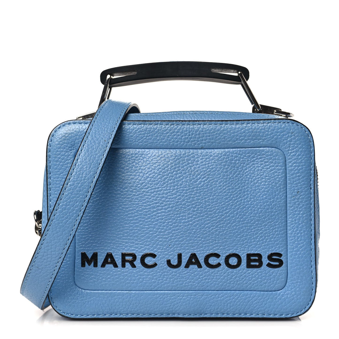 Calfskin The Box 20 Crossbody Aquaria Blue
