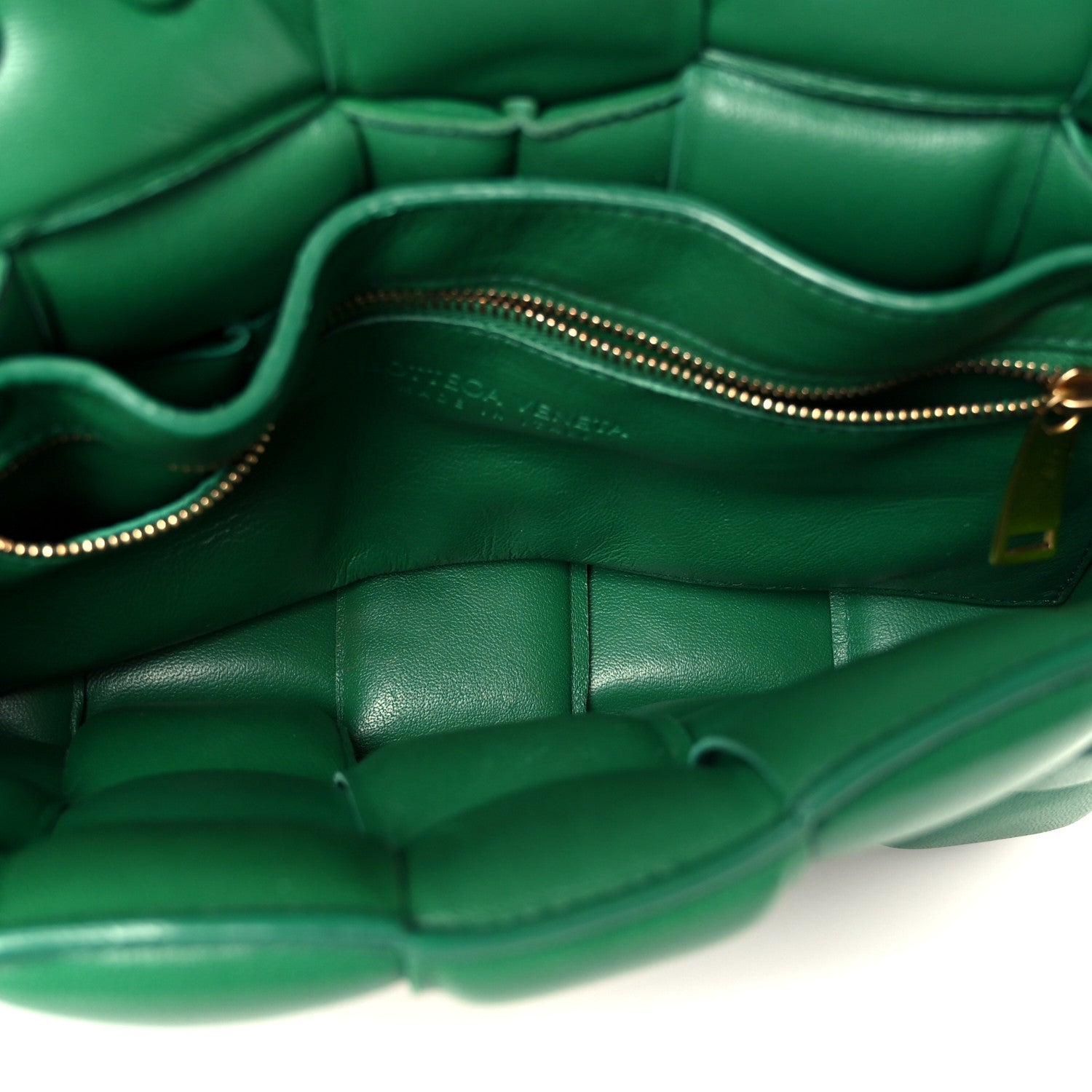 Bottega Veneta Lambskin Maxi Intreccio Padded Chain Cassette Crossbody Bag Racing Green 5 of 12