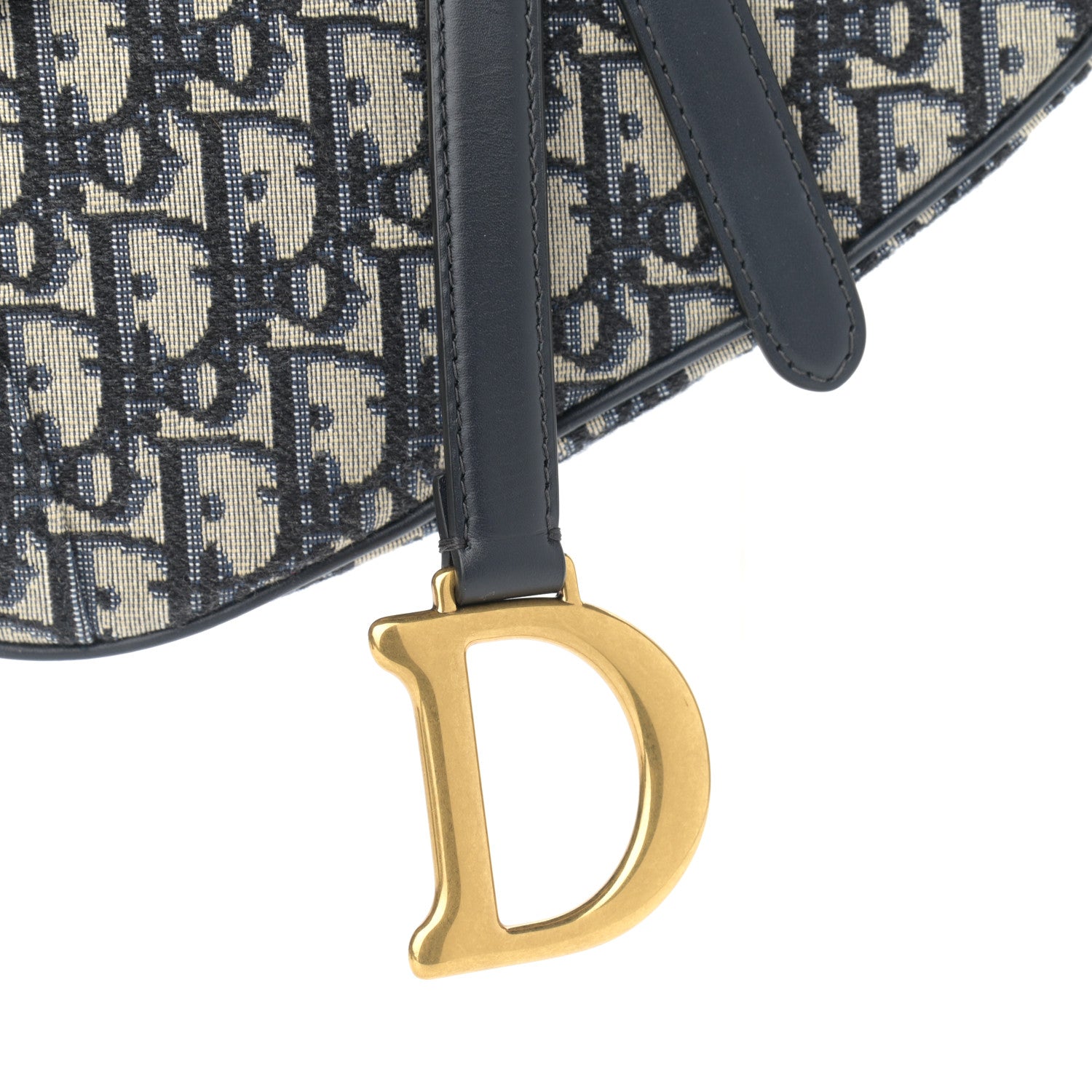 Christian Dior Oblique Saddle Bag Blue 8 of 10