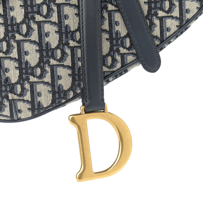 Christian Dior Oblique Saddle Bag Blue 8 of 10