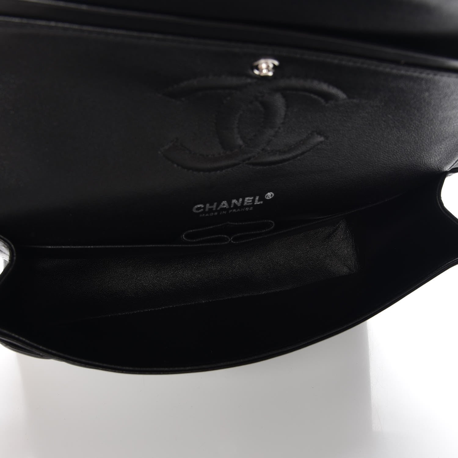 Chanel Lambskin Quilted Medium Double Flap Black 5 of 8