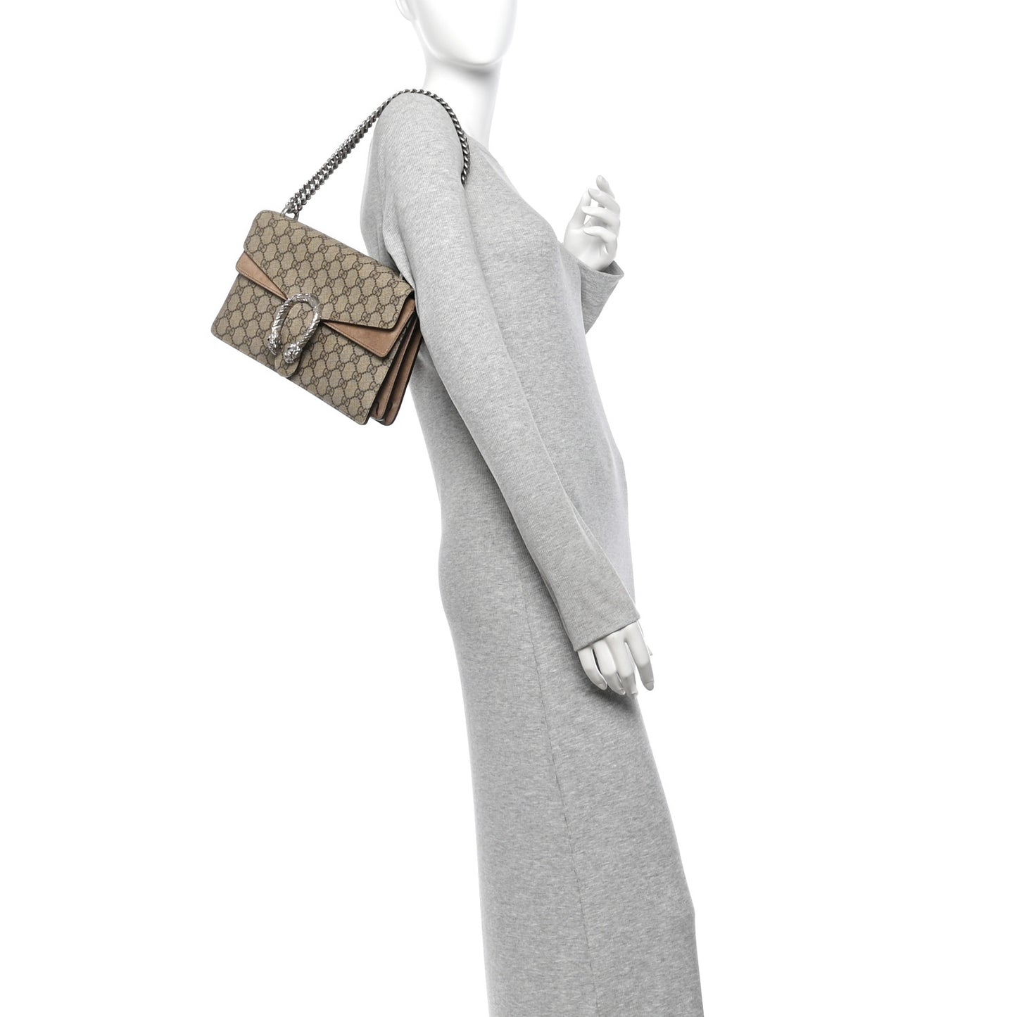 GG Supreme Monogram Small Dionysus Shoulder Bag Taupe