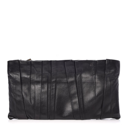 Prada Nappa Pleated Clutch Black 1 of 13