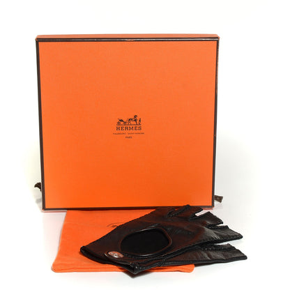 Hermes Lambskin Conduit 2 Left Glove Black 6 of 6