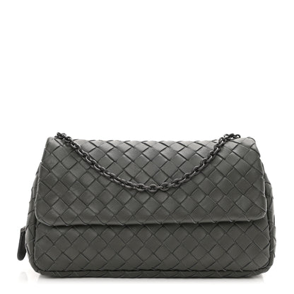 Bottega Veneta Nappa Intrecciato Mini Messenger Bag Light Grey 1 of 9