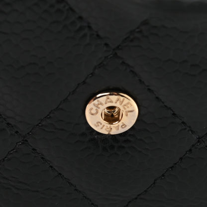 Chanel Caviar Quilted Compact Flap Wallet Black 9 of 10