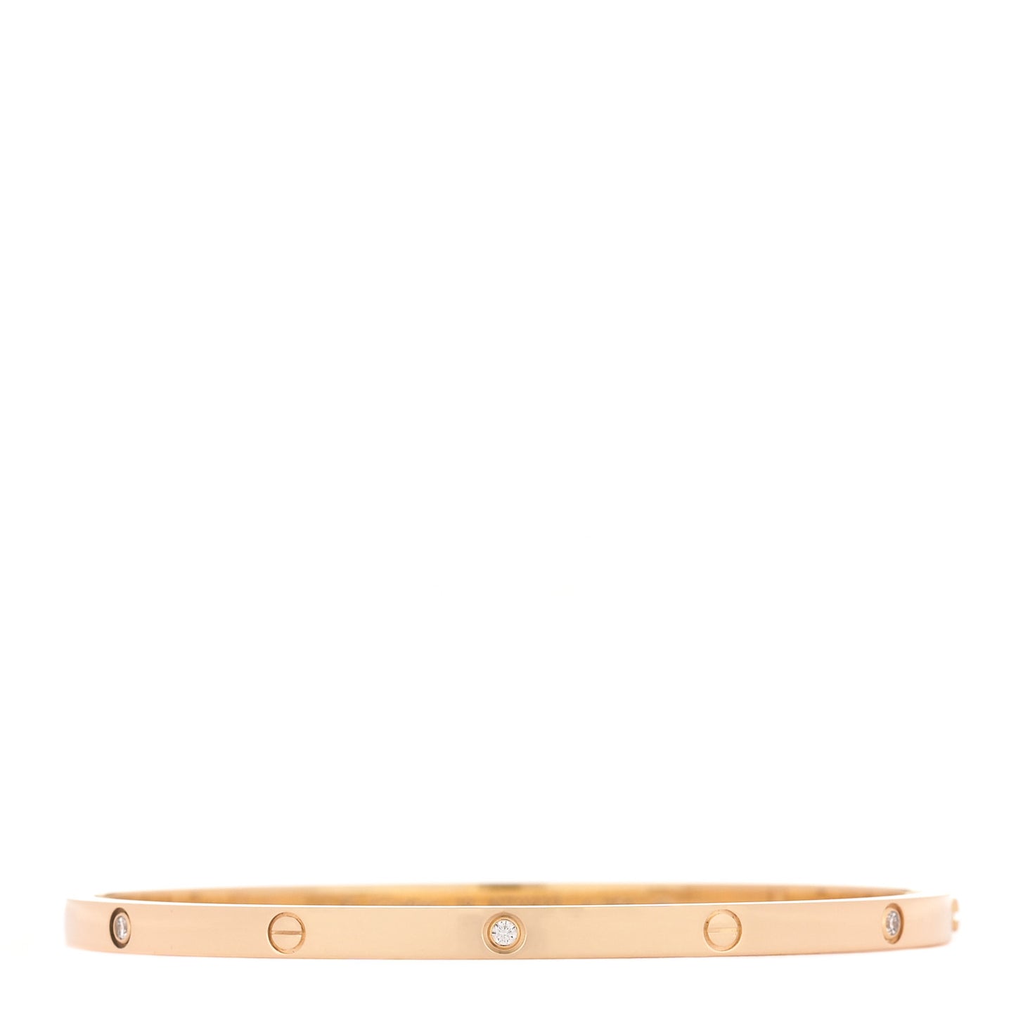 18K Yellow Gold 6 Diamond Small LOVE Bracelet 18