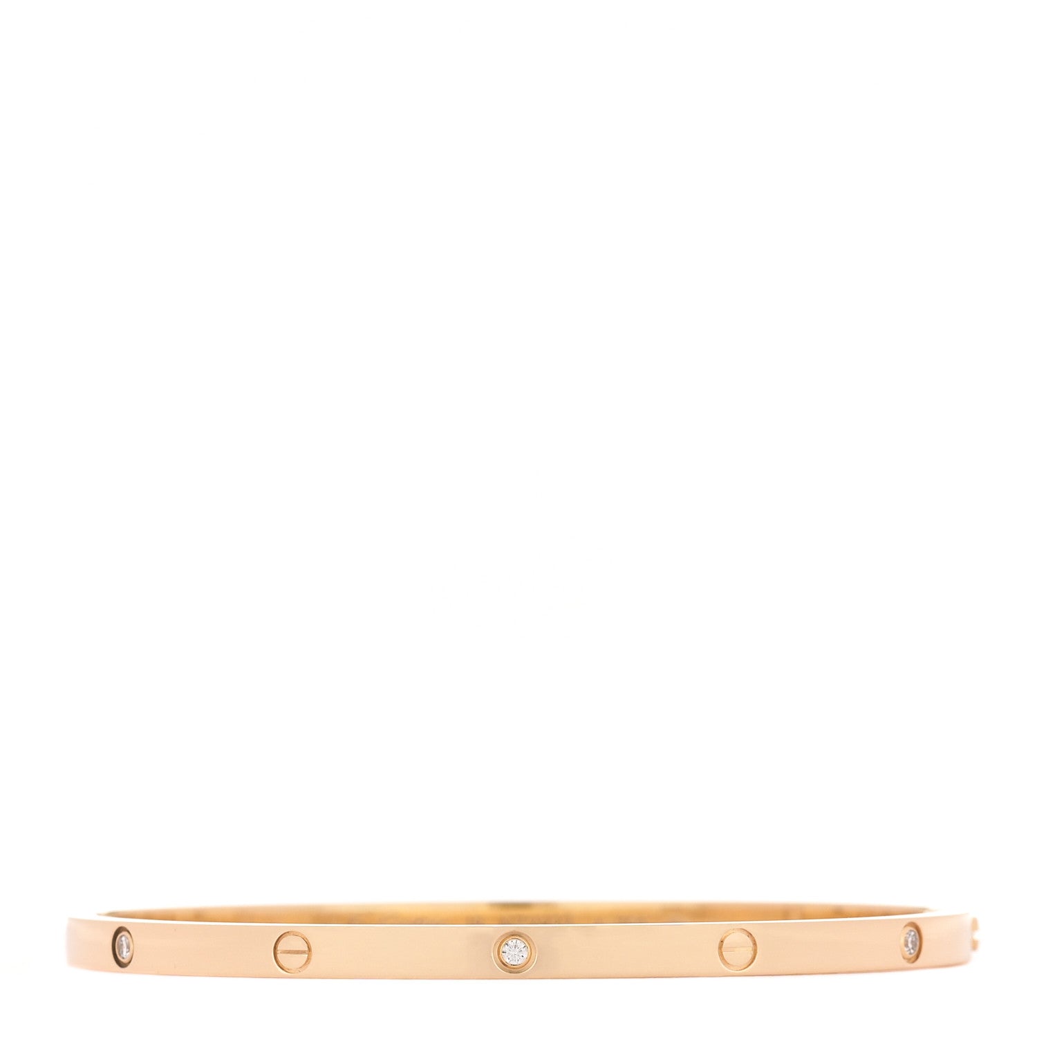 Cartier 18K Yellow Gold 6 Diamond Small LOVE Bracelet 18 1 of 5