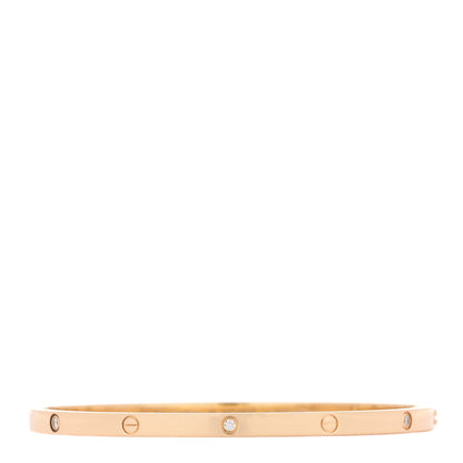 Cartier 18K Yellow Gold 6 Diamond Small LOVE Bracelet 18 1 of 5