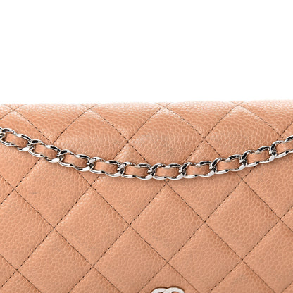 Chanel Caviar Quilted Wallet On Chain WOC Beige 12 of 12