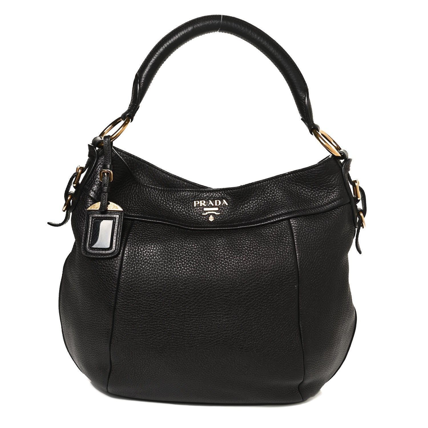 Prada Vitello Daino Hobo Black 1 of 11