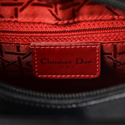 Christian Dior Glazed Calfskin Medium Lady Dior Black 7 of 8