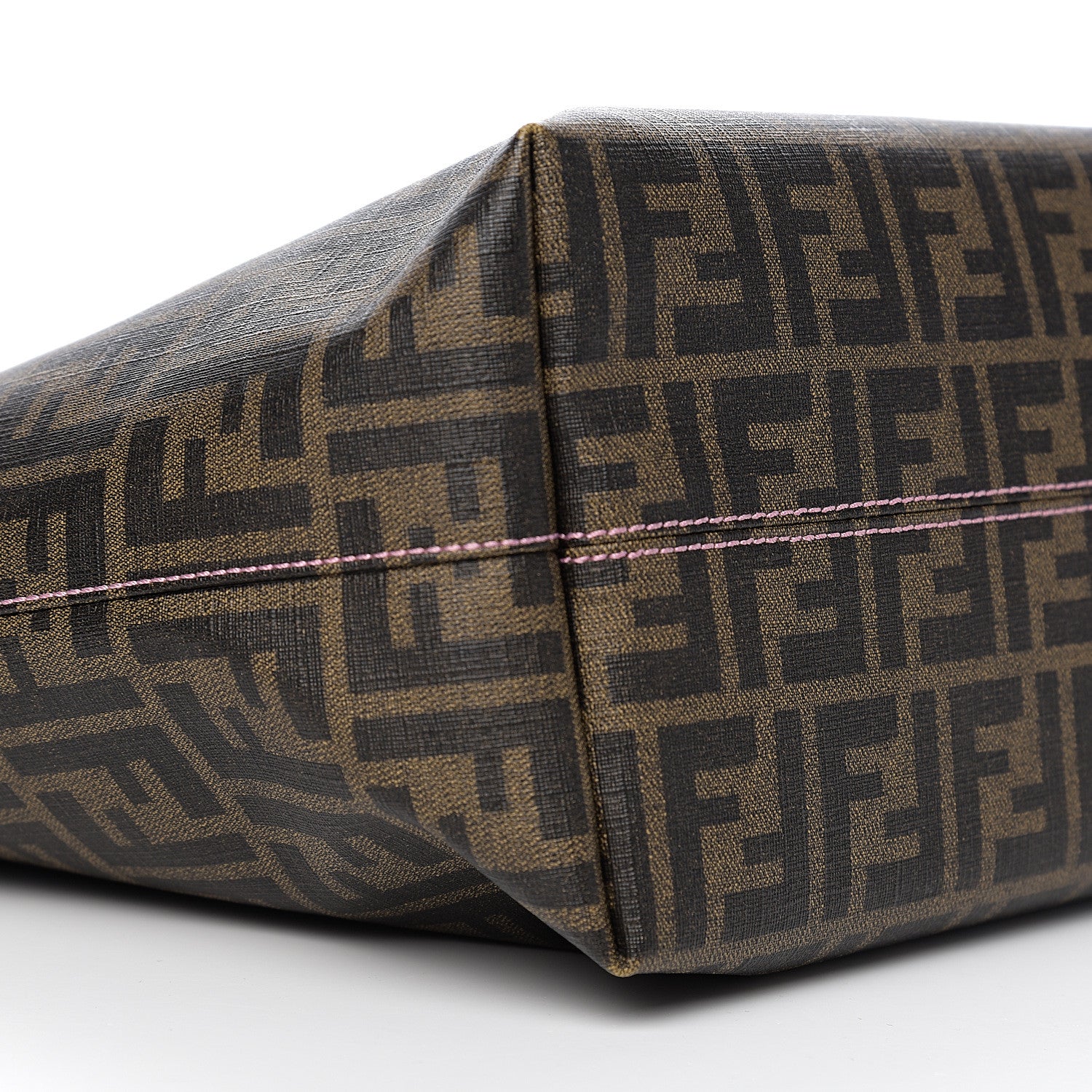 Fendi Zucca Spalmati Medium Roll Tote Tobacco Light Pink 6 of 8