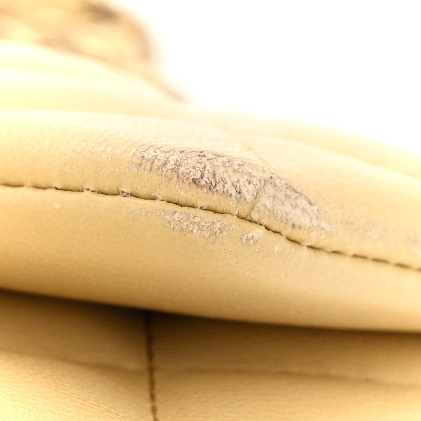 Lambskin Quilted Mini Rectangular Flap Light Yellow